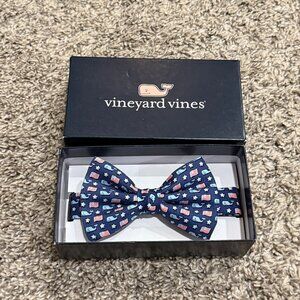 NWT American Flag Whale Navy Blue Bowtie Patriotic